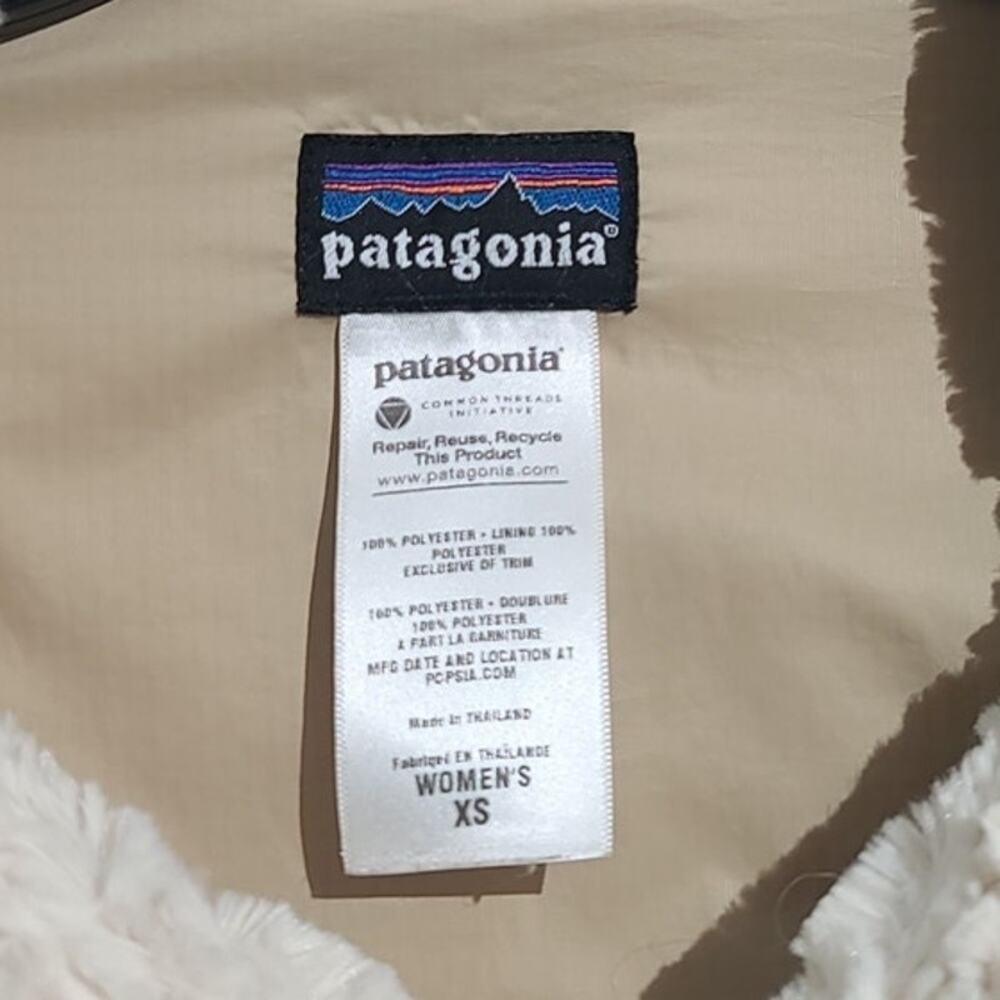 Patagonia Women's Cream Pelage Soft Fleece Jacket Size XS - Picture 5 of 6